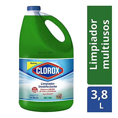 Amazon: Clorox Limpiador Desinfectante de Pisos Clorox Pino 3.8 Lt, Color , 3.8 L | Envío gratis con Prime