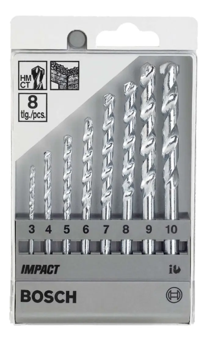 Mercado Libre: Bosch Juego 8 Brocas Mampostería Cyl-1 Ø3-4-5-6-7-8-9-10mm