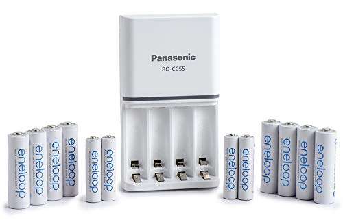 Amazon: Eneloop Panasonic Power Pack; 8AA, 4AAA, y batería Avanzada Cargador rápido de 3 Horas