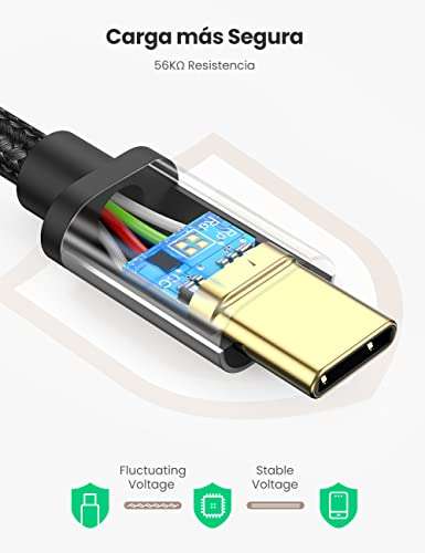 Amazon: UGREEN 3 metros Cable USB C 3.1, Cable Tipo C a USB A 2.0 Carga Rapida 3A