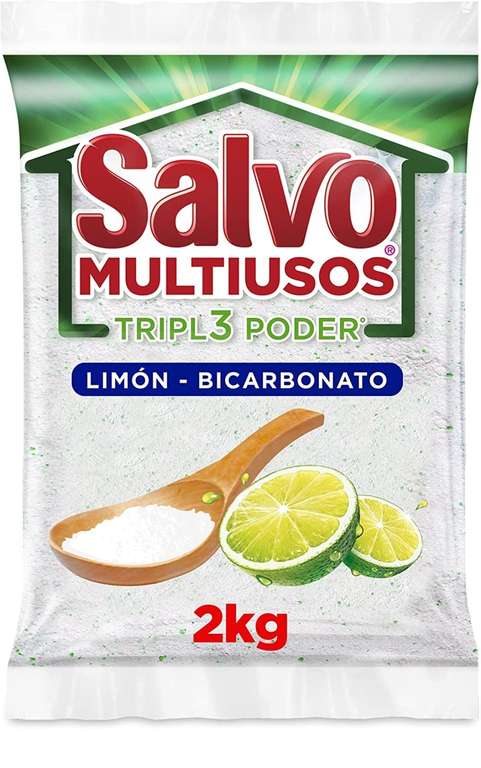 Amazon: SALVO MULTIUSOS Polvo 2KG Triple3 Poder Con Limon y Bicarbonato (Envio Gratis Con PRIME)