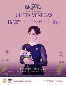 CDMX: Julieta Venegas Concierto GRATIS en el Zócalo
