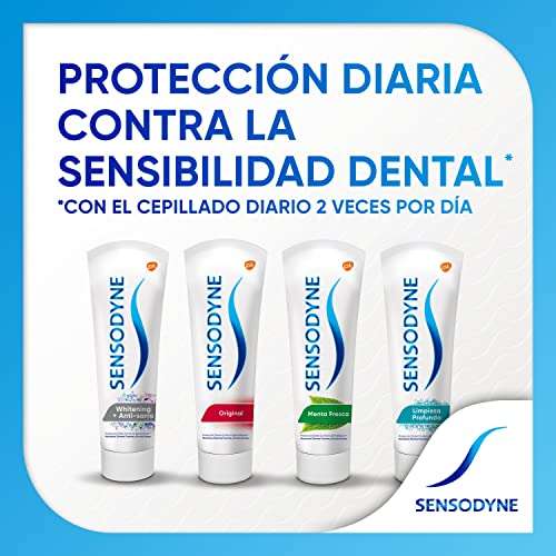 Amazon: Sensodyne Limpieza Profunda Pasta Dental para dientes sensibles, 113g | Planea y Ahorra, envío gratis con Prime