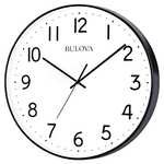Amazon: Bulova Reloj de Pared 16 Plg (40,64 cm) Blanco y Negro
