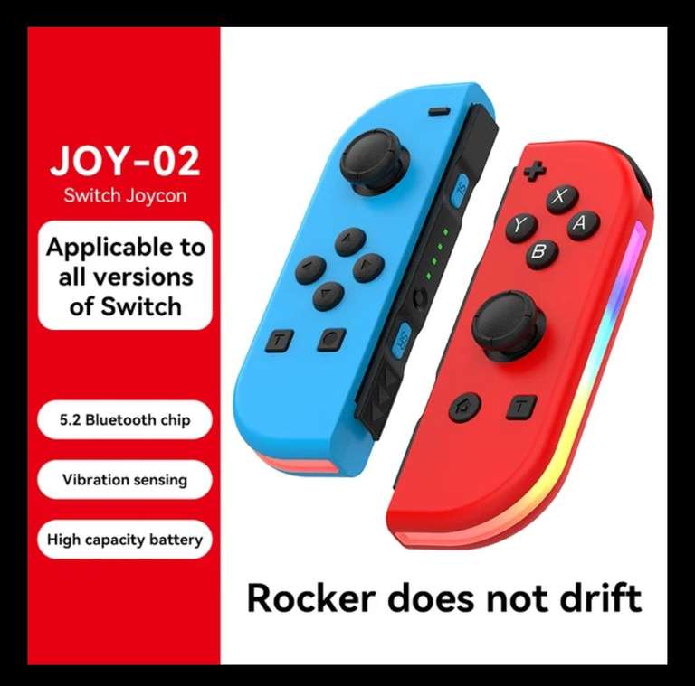 AliExpress: Controles tipo Joy-Con para Nintendo Switch con RGB | Sección SuperOfertas