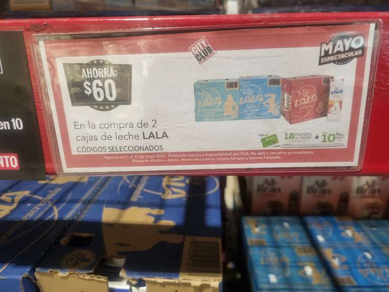 Caja de leche Lala deslactosada light 2x $320 en city club villahermosa