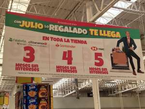 Soriana: Julio Regalado 2022, 3 MSI con Falabella y Citibanamex | 4 MSI con Santander | 5 MSI con HSBC | Compra mín $1,000 | y más