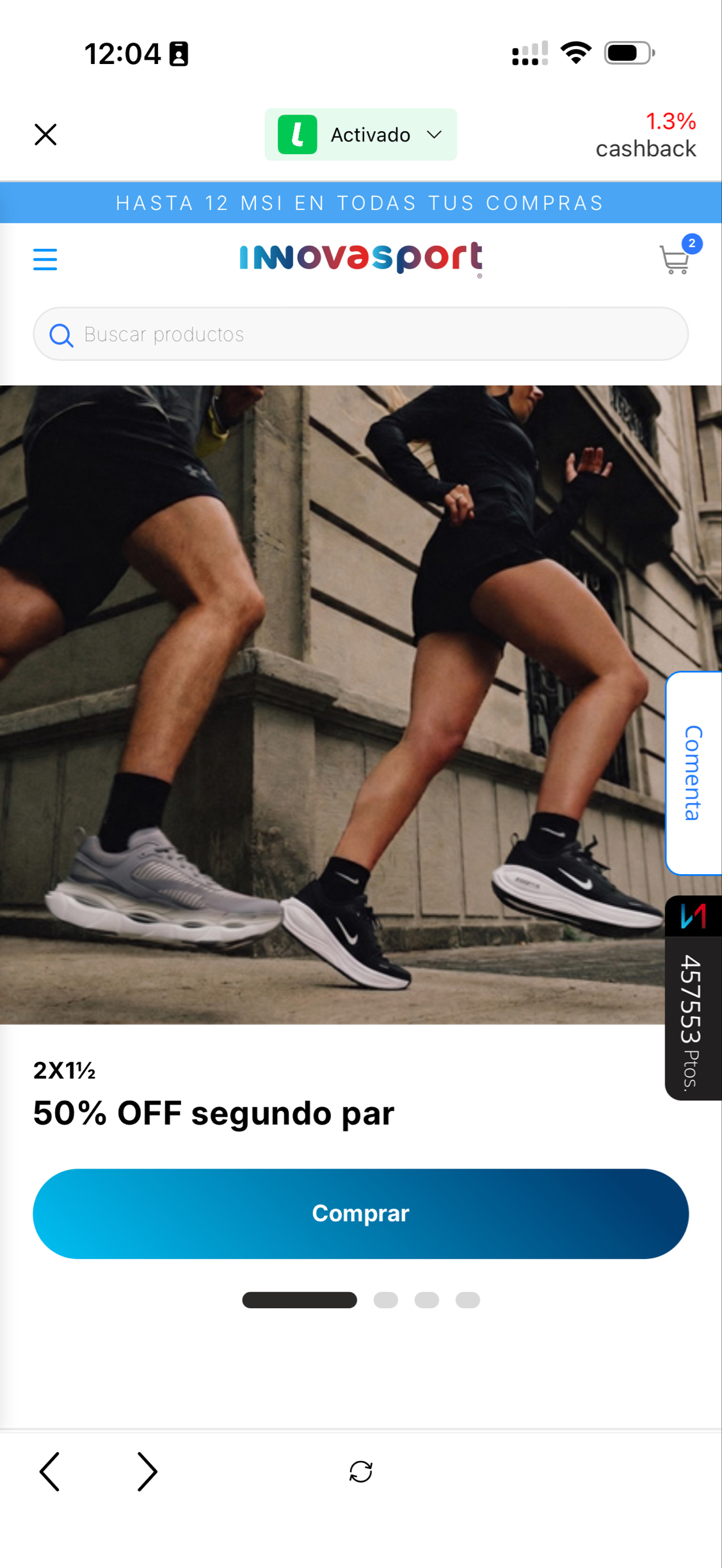 InnovaSport: 2 x 1 1/2 en calzado seleccionado
