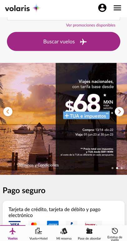 Volaris: Vuelos desde $68 + TUA. Ejemplo vuelo redondo Mexicali a AICM por $1,215