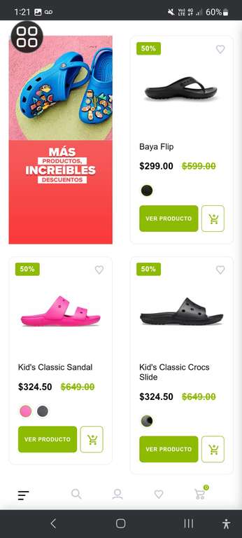 Crocs: Múltiples rebajas tienda Crocs en línea