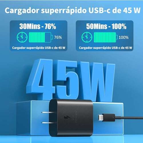 Cargador Super Rapido Samsung Tipo C 25W 2 Pack Cargador S24 Ultra PD PPS  USB C