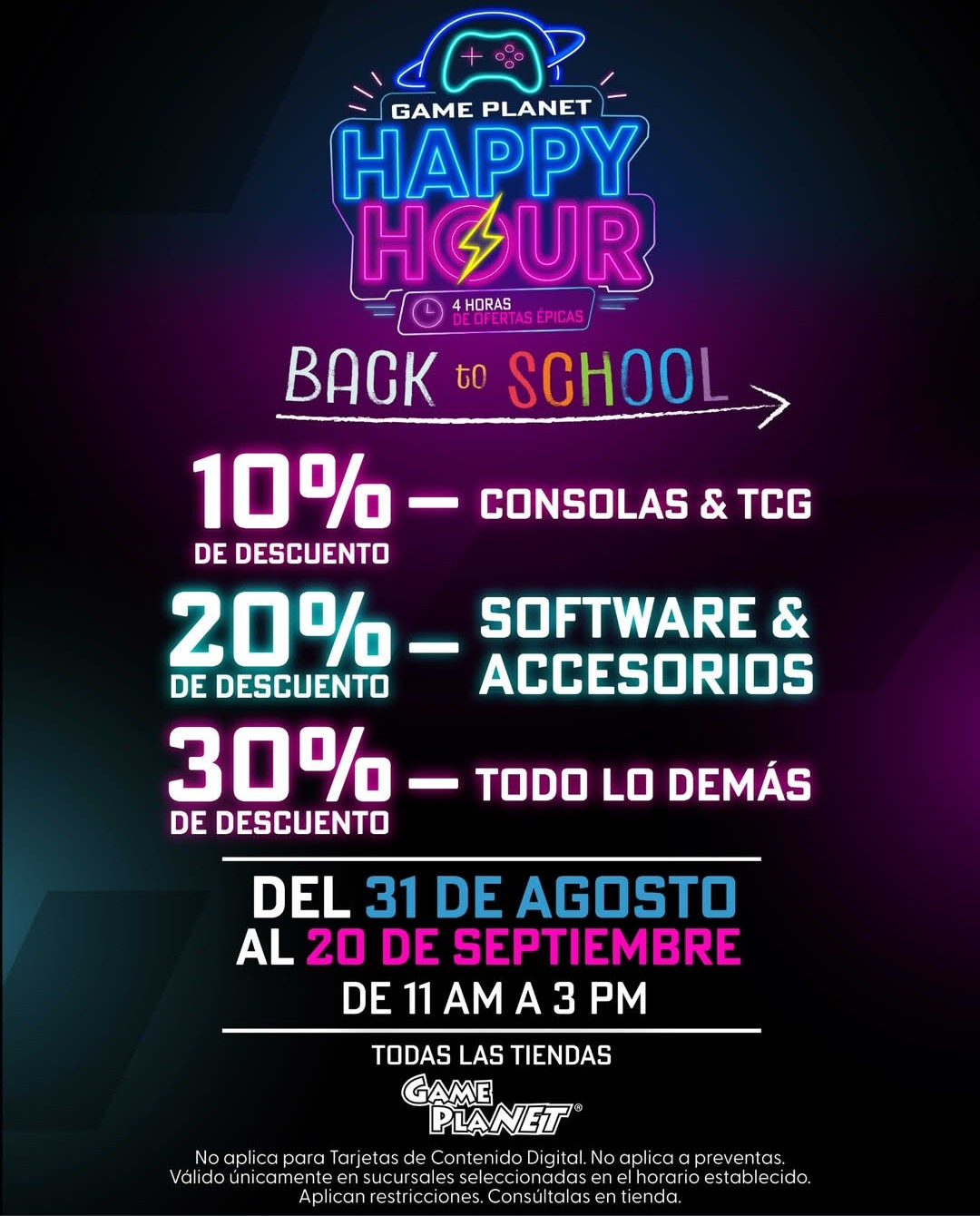 Game Planet: Happy Hour Back to School