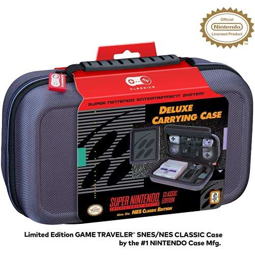 Amazon: Nintendo Deluxe – Estuche de viaje – para SNES y NES Classic Ediciones