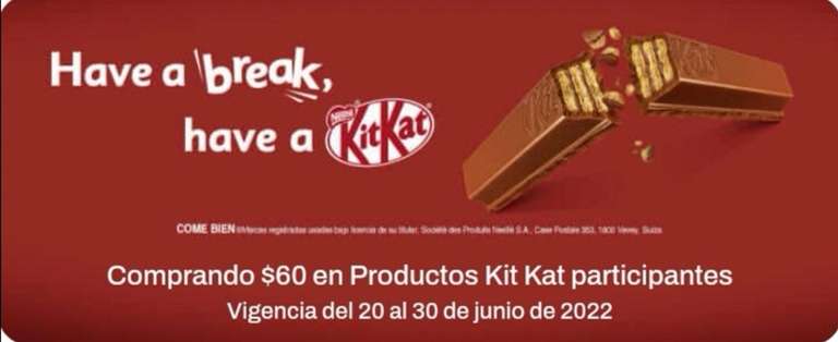 Chedraui: Envío gratis de tu súper en la compra de $60 en Productos Kit Kat seleccionados