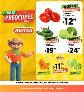 Merco: Ofertas en Frutas y Verduras vigentes al Jueves 21 de Julio