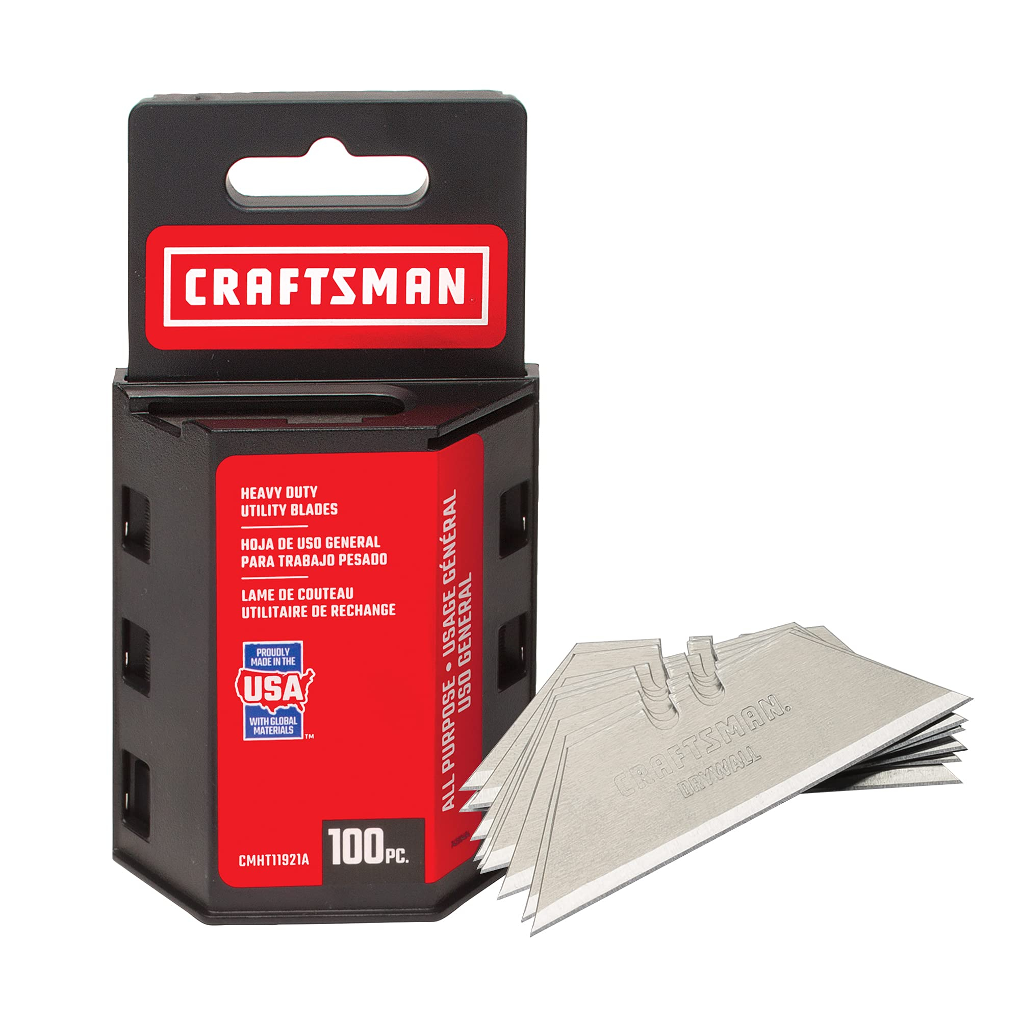 Amazon: CRAFTSMAN - Cuchillas para cuchillos utilitarios, paquete de 100 piezas, (CMHT11921A)