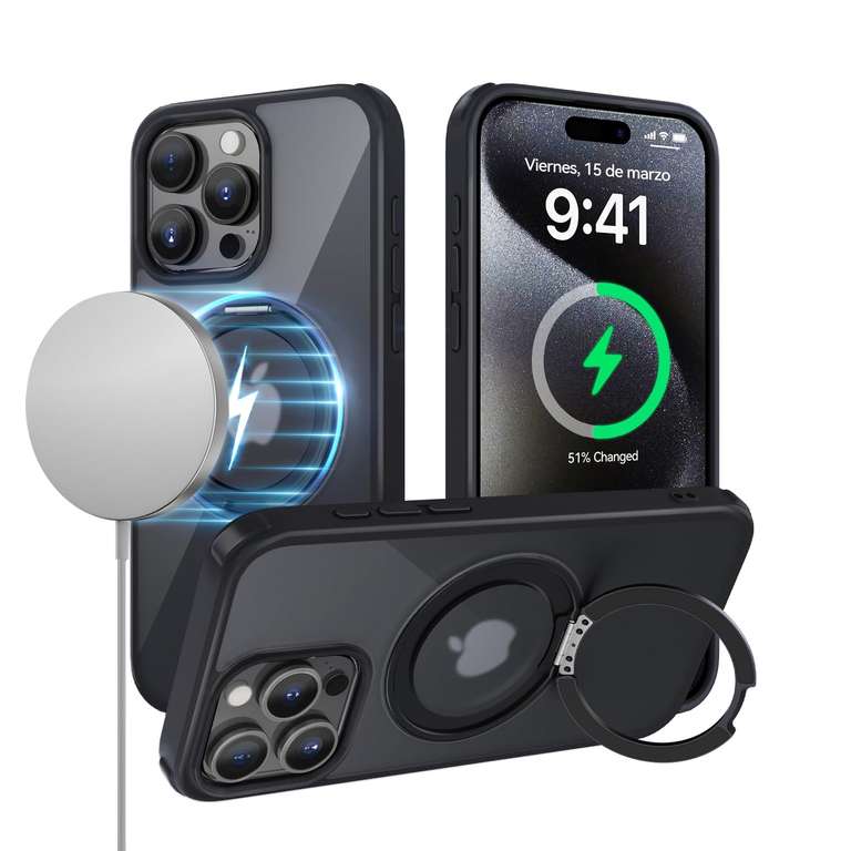 Amazon: Funda para iPhone 15 Pro MagSafe,Case iPhone 15 Pro Magnético con Anillo Celular