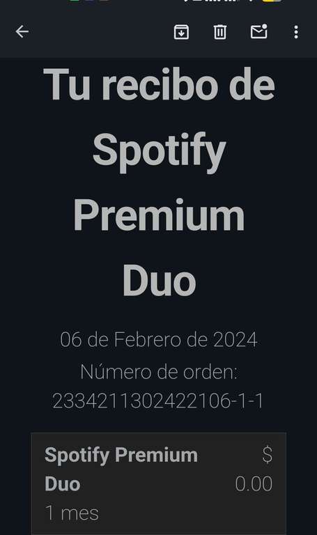 Spotify premium Duo 1 mes gratis