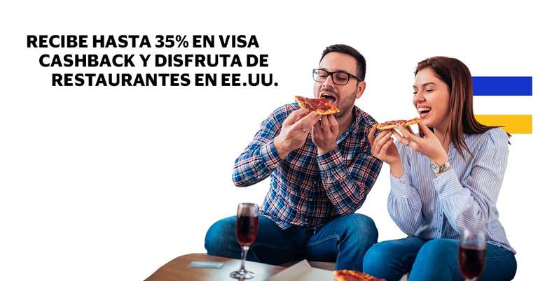 Hasta 35% Cashback en Restaurantes, Hoteles y Comercios de EE.UU. con tarjetas Visa