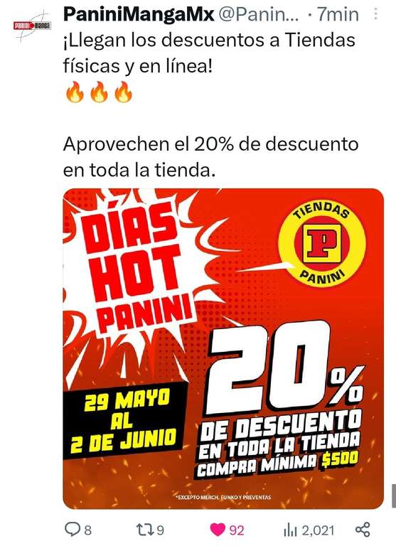 Hot Sale 2023 en Panini: Tienda Física y En Linea 20% de descuento en toda la tienda