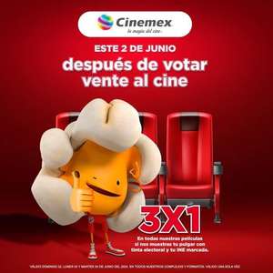 Cinemex: Vota y Obten 3x1 este 2 de Junio