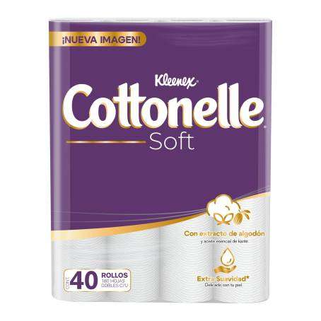 Sam's Club: Papel Higiénico Kleenex Cottonelle Soft Care con 40 Rollos