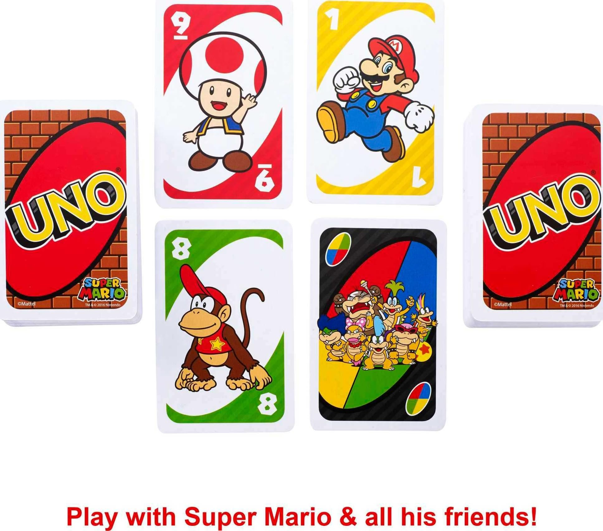 AMAZON: UNO Cartas Super Mario Bros Juego de Cartas para Jugar con Familia y Amigos
