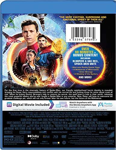 Amazon: Spider-Man no way home Blu-Ray
