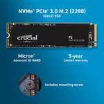 Amazon Estados Unidos: Crucial P3 4TB PCIe Gen3 3D NAND NVMe M.2 SSD | Oferta Prime