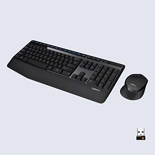 Amazon Logitech MK345 Combo Teclado con Reposamanos y Mouse