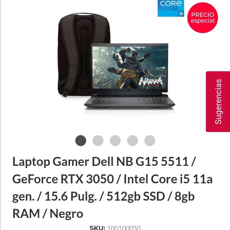 Office Depot: Laptop Gamer Dell NB G15 5511