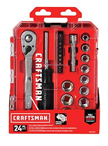 Amazon: Craftsman CMMT12011 - Juego de llaves de vaso (24 unidades, 3/8")