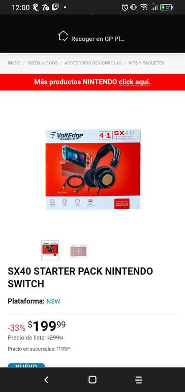 Game Planet: SX40 STARTER PACK NINTENDO SWITCH