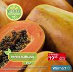 Walmart: Martes de Frescura 18 Abril: Plátano ó Jitomate Saladet ó Bola $11.90 kg • Papaya $17.90 kg • Manzanas ó Pera $29.90 kg