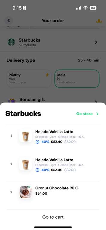 Rappi: Starbucks a 20 pesos (Usuarios Problack Seleccionados)1