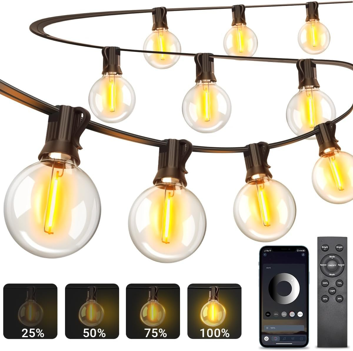 Amazon: Guirnalda Luces Exterior 30M, Control App