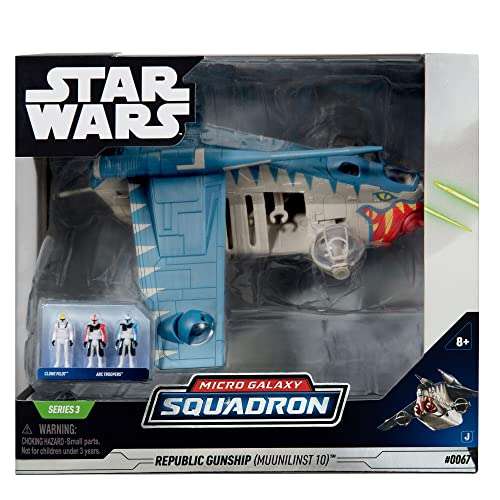 Amazon: STAR WARS Micro Galaxy Squadron Republic Gunship (Muunilinst-10) Blue Tigger