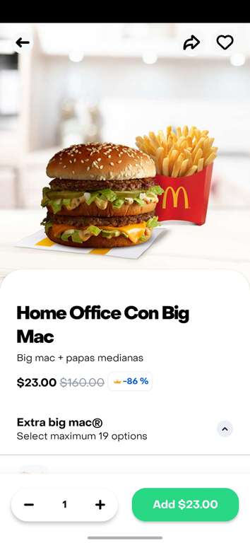 Rappi Pro: Home Office con Big Mac