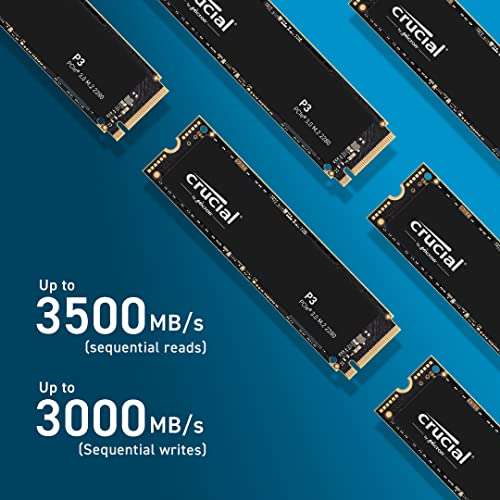 Amazon: Crucial P3 1TB PCIe 3.0 3D NAND NVMe M.2 SSD, hasta 3500MB/s - CT1000P3SSD8