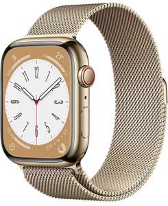 Amazon: Apple Watch S8, 45mm Acero Inoxidable, con correa estilo Milanes
