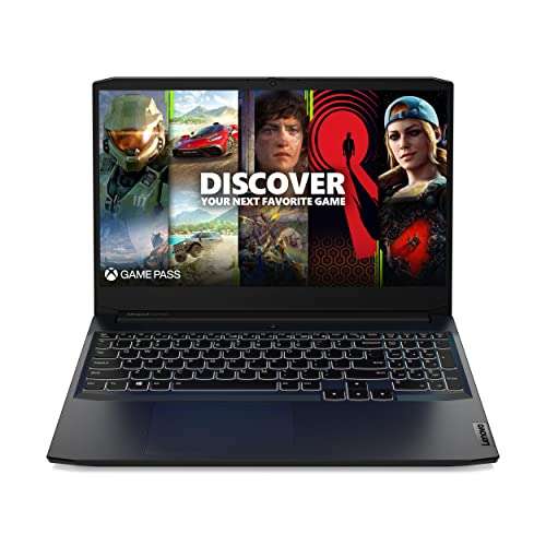 Amazon Lenovo IdeaPad 3 - Laptop para Juegos, Pantalla FHD de 15.6 Pulgadas, AMD Ryzen 5 5600H, NVIDIA GeForce GTX 1650, 8 GB de RAM, 256 GB