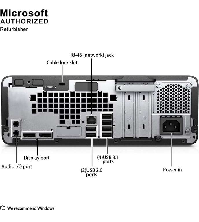 Amazon: HP ProDesk 600G3 Intel Quad Core i5-6500, 16G DDR4, 512G SSD (reacondicionado)