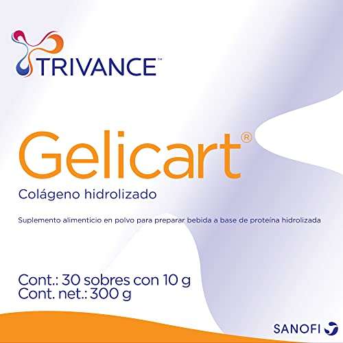 Amazon: Gelicart 10 g Colageno Hidrolizado 30 sobres. Planea y cancela.