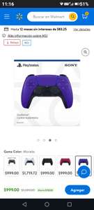 Walmart: Control Inalámbrico DualSense PlayStation 5 Galactic Purple