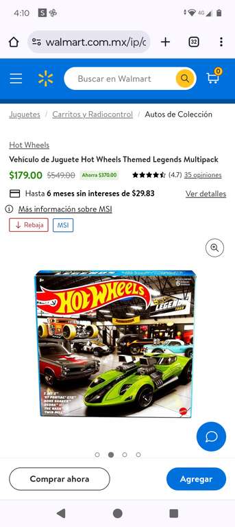 Walmart, Hot Wheels MultiPack 6 vehículos