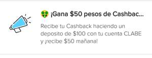 Mercado Pago: Recibe cashback haciendo un depósito de 100 máximo 50 (usuarios seleccionados)
