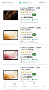 Sanborns: Tablet Samsung Galaxy Tab S8 Ultra (ver demás modelos)
