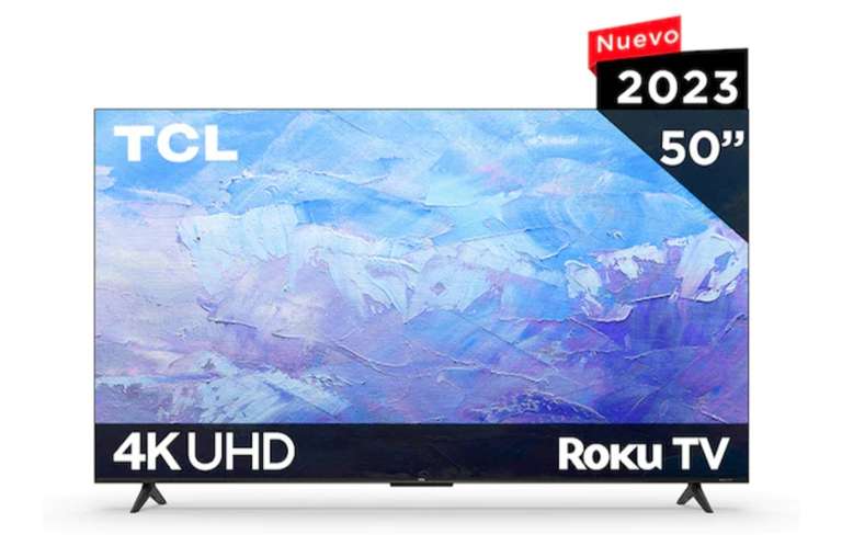 Claro Shop - Pantalla 50" TCL 4K UHD Roku TV, Wifi Doble Banda 50S453, Sonido Dolby