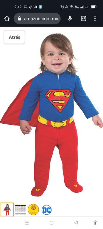 Amazon: Superman para tu bebé