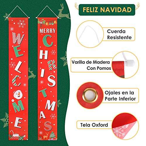Amazon Colgantes de Bienvenida de Navidad 2 piezas- envío gratis prime